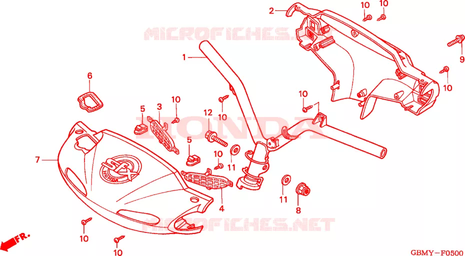 GUIDON - CARENAGE Honda SCOOTER 50 SFX 2000  SFX50SY
