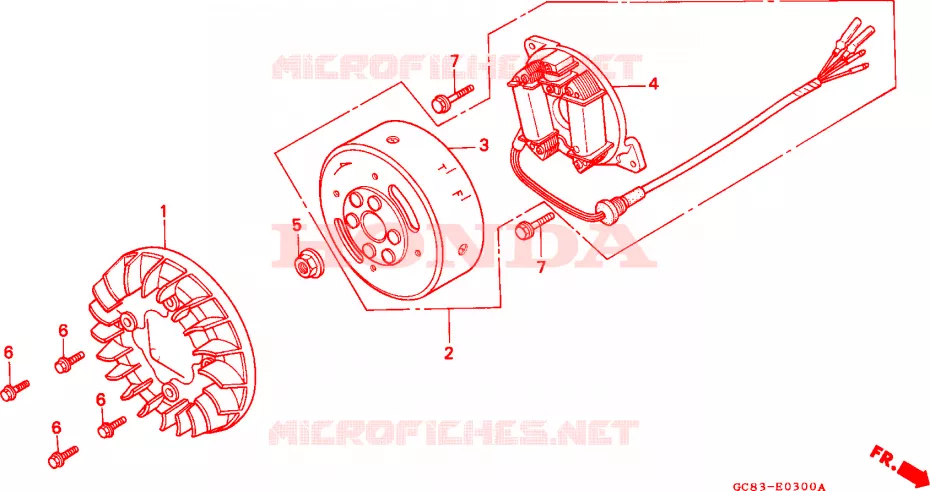ALTERNATEUR Honda SCOOTER 80 LEAD 1993  NH80MDP