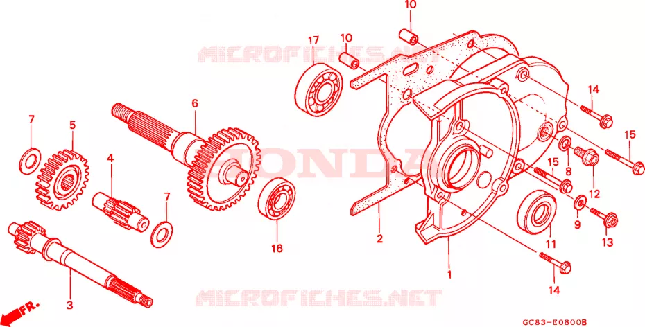 BOITE DE VITESSES Honda SCOOTER 80 LEAD 1993  NH80MDP