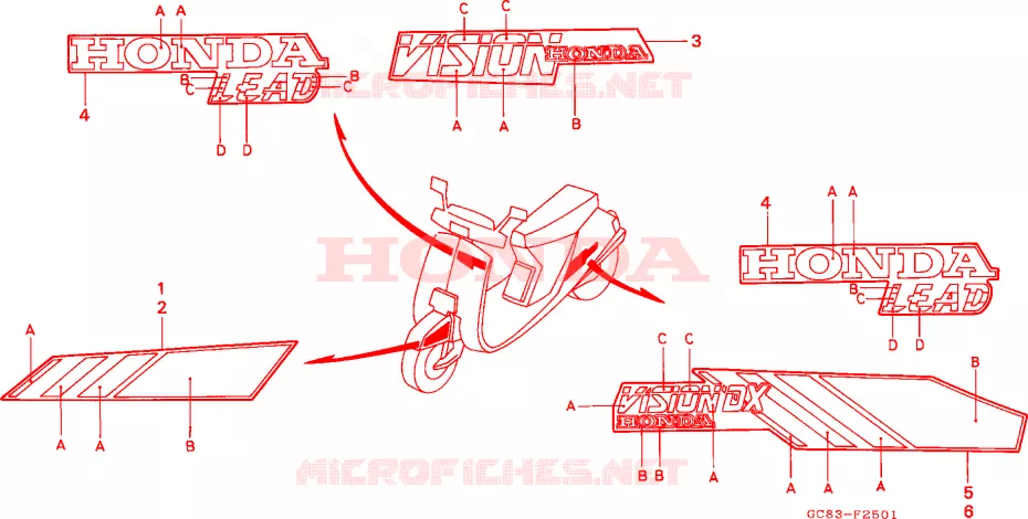 MARQUE(1) Honda SCOOTER 80 LEAD 1993  NH80MDP