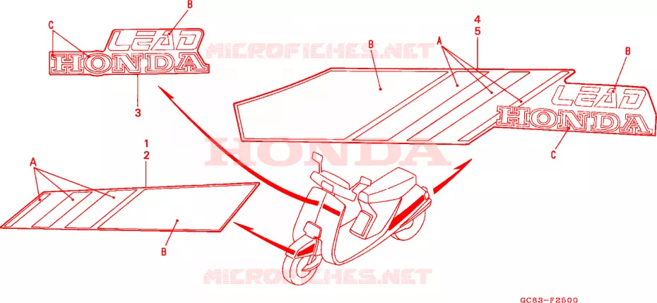 MARQUE(1) Honda SCOOTER 80 LEAD 1993  NH80MSP