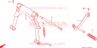 BEQUILLE CENTRALE   PEDALE DE FREIN pour Honda NH 80 de 1994