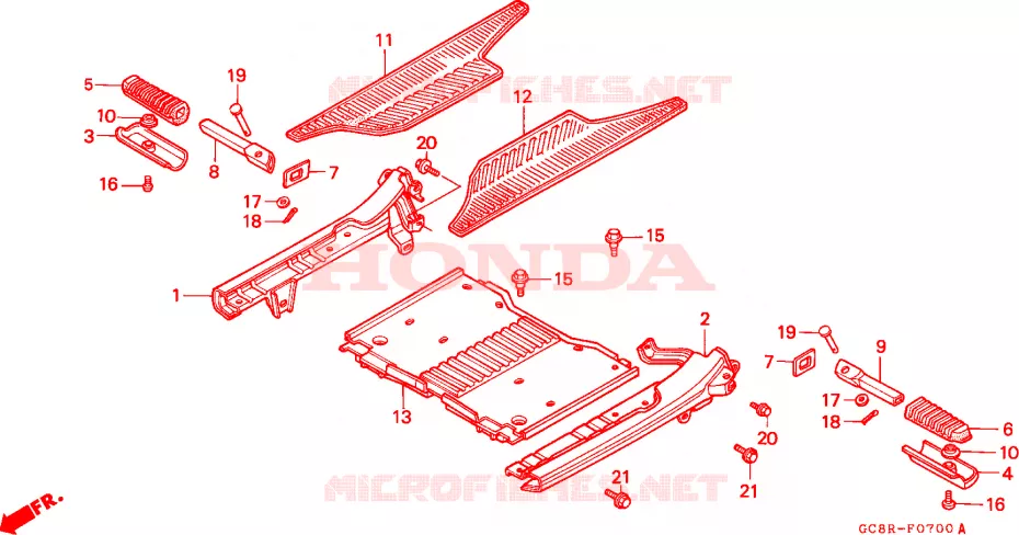 PLANCHER Honda SCOOTER 80 LEAD 1994  NH80MDR