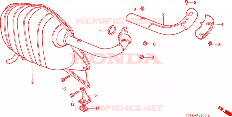 SILENCIEUX D'ECHAPPEMENT Honda SCOOTER 80 LEAD 1994  NH80MDR