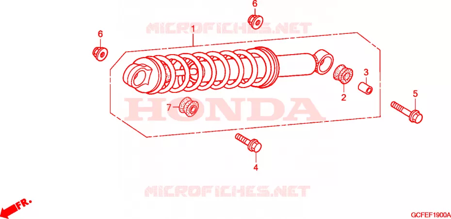 AMORTISSEUR ARRIERE Honda MOTO 70 CRF 2006  CRF70F6
