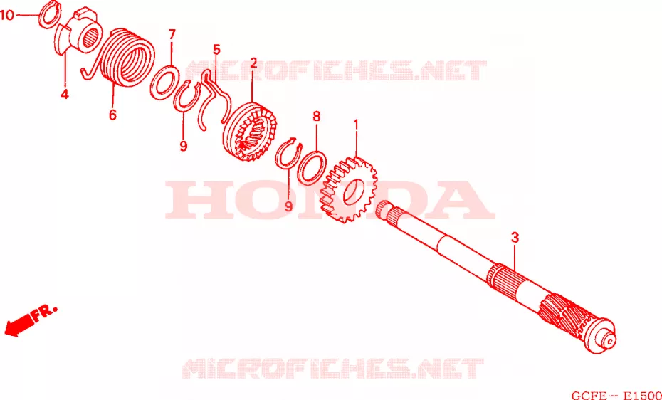 AXE DE KICK Honda MOTO 50 CRF 2011  CRF70FB