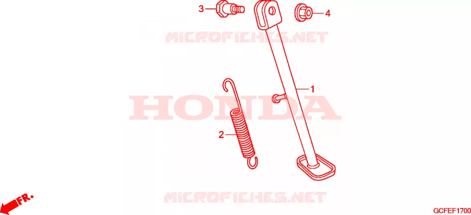 BEQUILLE Honda MOTO 70 CRF 2007  CRF70F7
