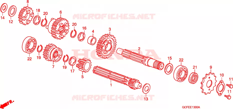 BOITE DE VITESSES Honda MOTO 70 CRF 2007  CRF70F7