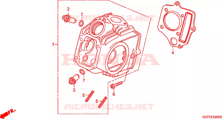 CULASSE Honda MOTO 70 CRF 2009  CRF70F9