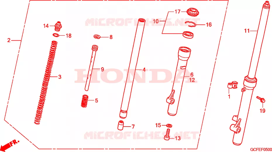 FOURCHE Honda MOTO 70 CRF 2006  CRF70F6