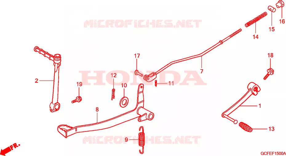 PEDALE Honda MOTO 70 CRF 2008  CRF70F8