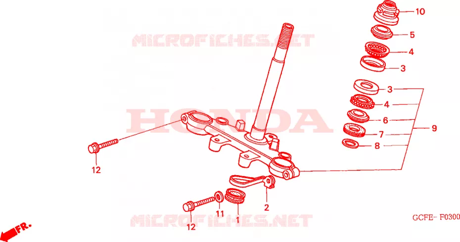 TE DE FOURCHE Honda MOTO 50 CRF 2011  CRF70FB