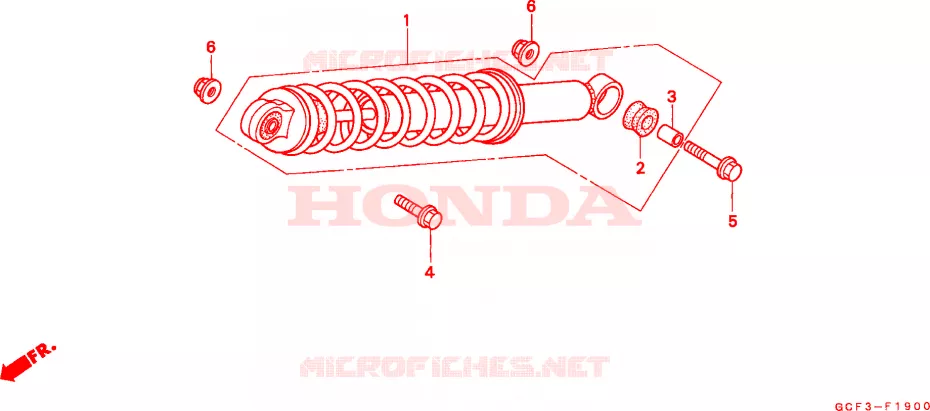 AMORTISSEUR ARRIERE Honda MOTO 70 XR 2002  XR70R2