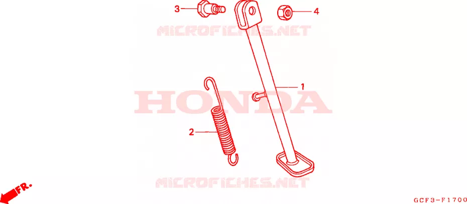 BEQUILLE Honda MOTO 70 XR 2000  XR70RY