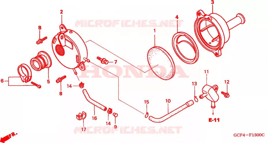 FILTRE A AIR Honda MOTO 70 XR 2002  XR70R2