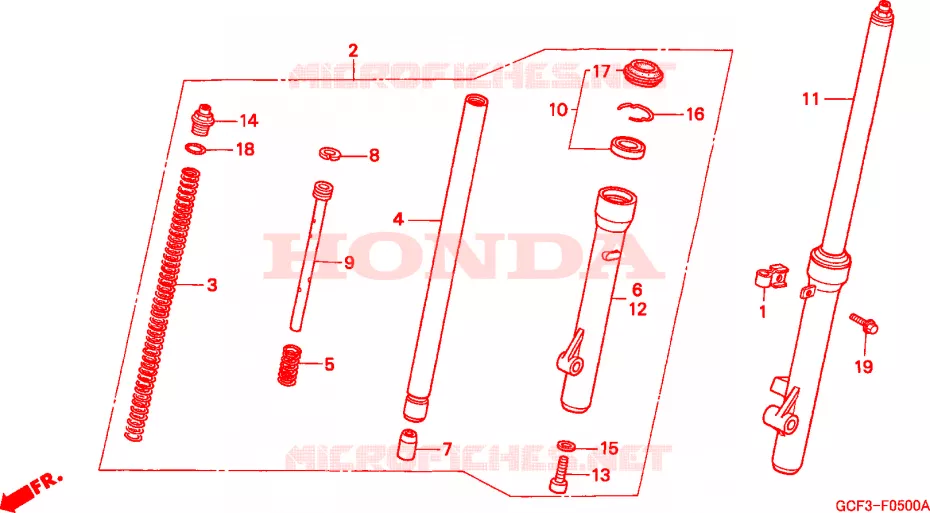 FOURCHE Honda MOTO 70 XR 2002  XR70R2