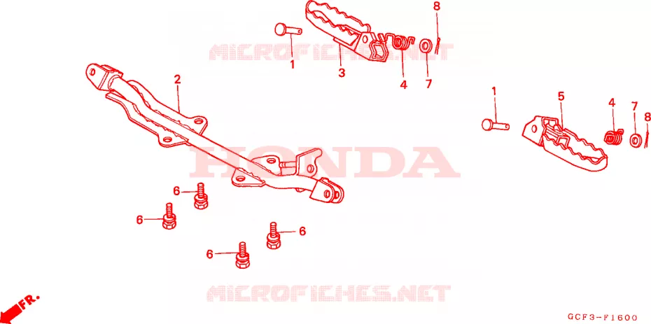 REPOSE PIED Honda MOTO 70 XR 1998  XR70RW
