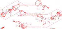 CLIGNOTANT pour Honda SKY 50 de 2001