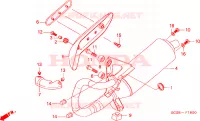 SILENCIEUX D'ECHAPPEMENT pour Honda SKY 50 de 2001