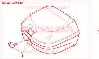 TOP CASE SANS PLATINE pour Honda SKY 50 de 2001