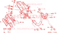 SILENCIEUX D'ECHAPPEMENT(2) pour Honda SKY 50 de 1998