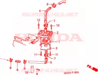 SYSTÈME DE RECYCLAGE DES GAZ pour Honda SKY 50 de 1998