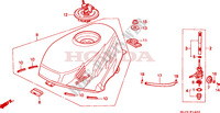 RESERVOIR A CARBURANT pour Honda NSR 50 REPSOL de 1999