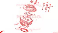 CYLINDRE   CULASSE pour Honda SHADOW 90 de 1999