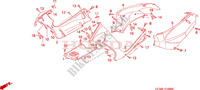 COUVERCLES LATERAUX   ARRIERES pour Honda X8R 50 CROSS SPORT de 2000