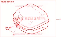 TOP CASE SANS PLATINE pour Honda X8R 50 SUPER SPORT de 2000