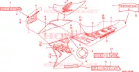 AUTOCOLLANTS (NSR50FP) pour Honda NSR 50 de 1993