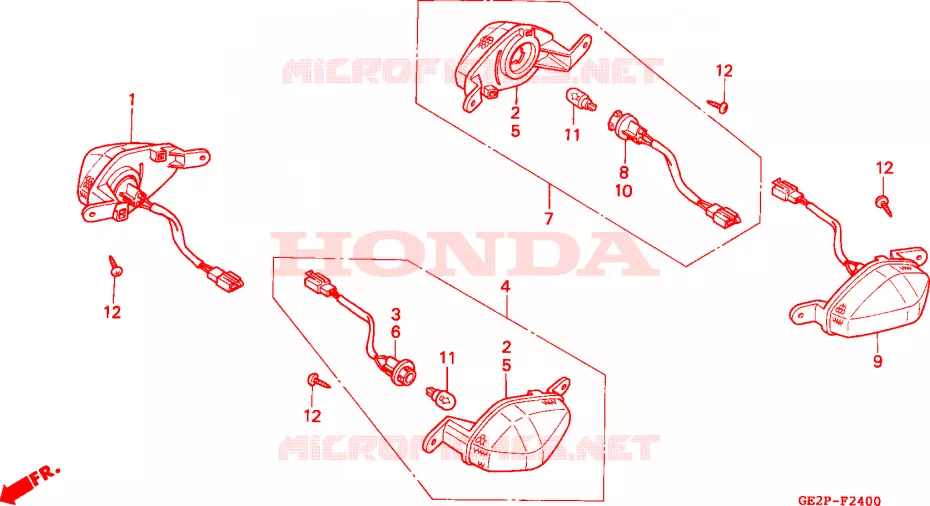 CLIGNOTANT Honda MOTO 50 NSR 1995  NSR50FS
