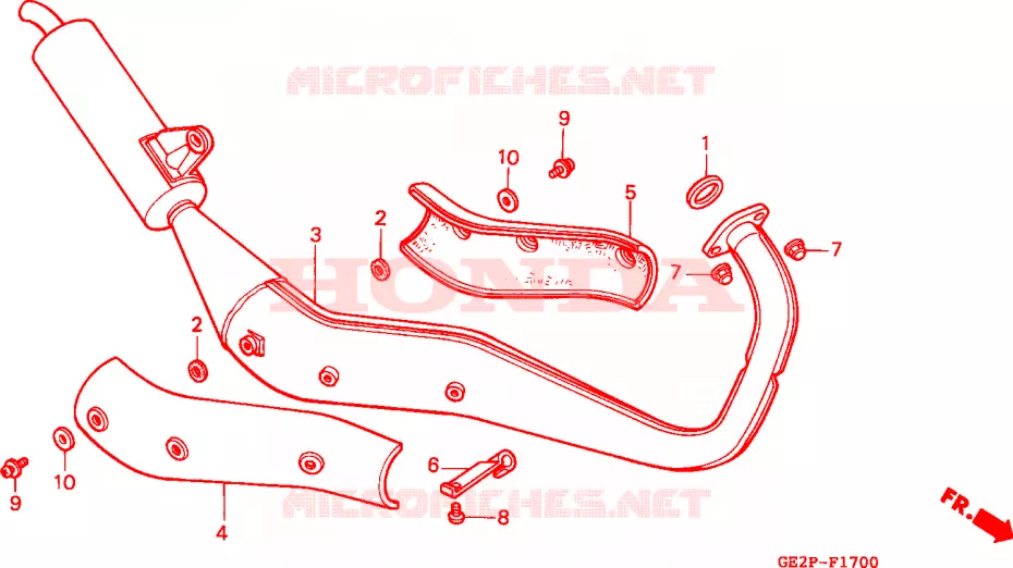 SILENCIEUX D'ECHAPPEMENT Honda MOTO 50 NSR 1995  NSR50FS