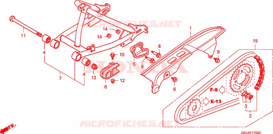 BRAS OSCILLANT Honda MOTO 50 CRF 2007  CRF50F7