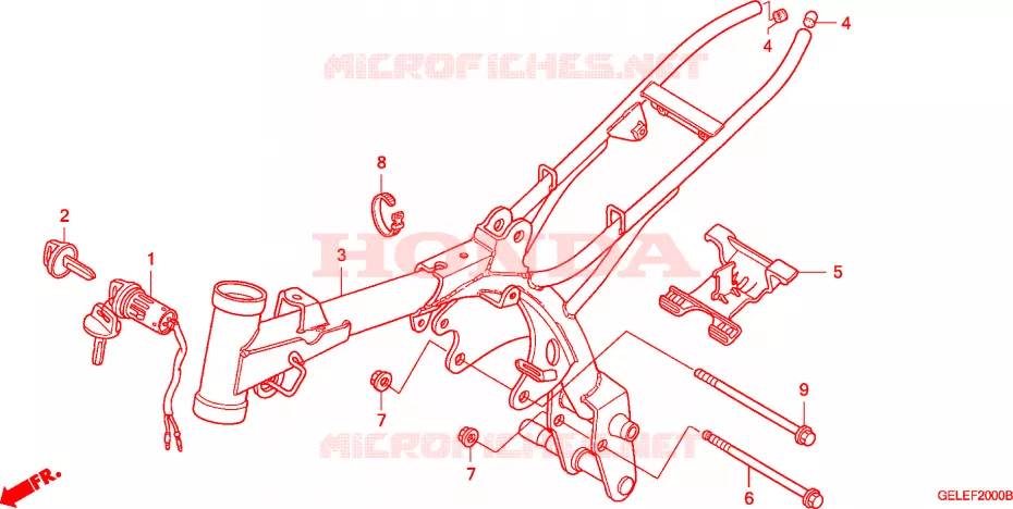 CADRE Honda MOTO 50 CRF 2011  CRF50FB