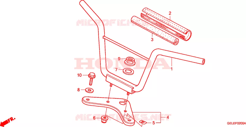 GUIDON - TE DE FOURCHE Honda MOTO 50 CRF 2009  CRF50F9