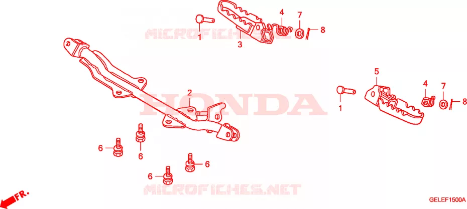 REPOSE PIED Honda MOTO 50 CRF 2007  CRF50F6