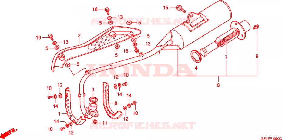 SILENCIEUX D'ECHAPPEMENT Honda MOTO 50 CRF 2009  CRF50F9