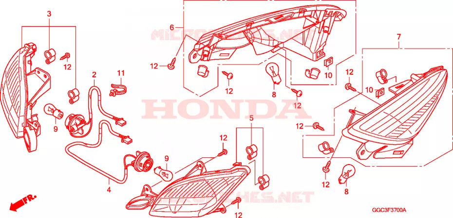 CLIGNOTANT Honda SCOOTER 110 SPACY 2011  SCR1104WHA