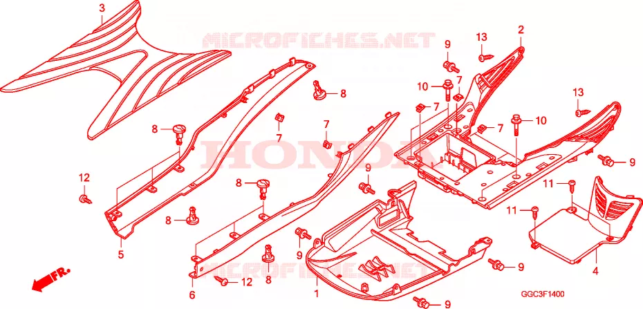 MARCHE PIEDS Honda SCOOTER 110 SPACY 2011  SCR1104WHA