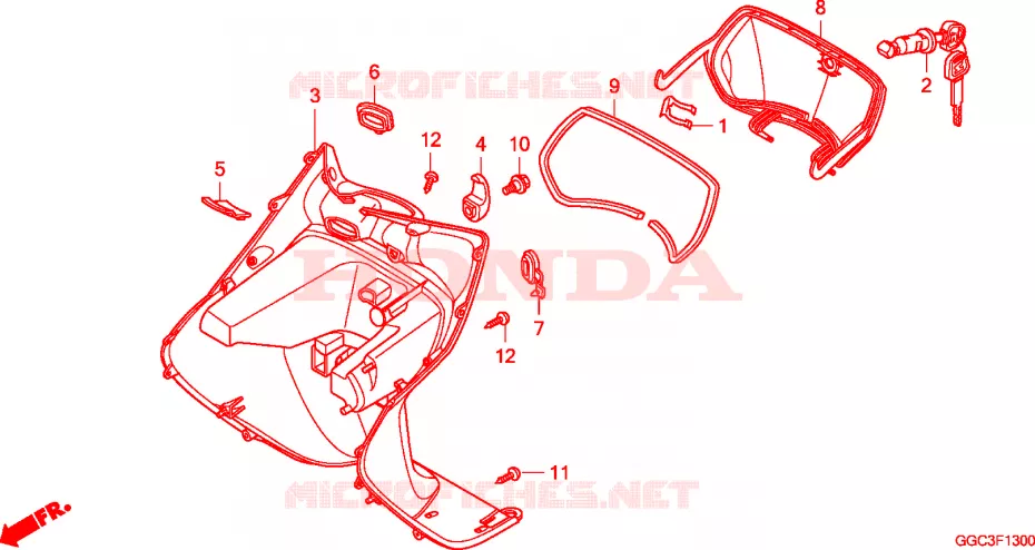 PROTEGE JAMBES Honda SCOOTER 110 SPACY 2010  SCR1101WHA