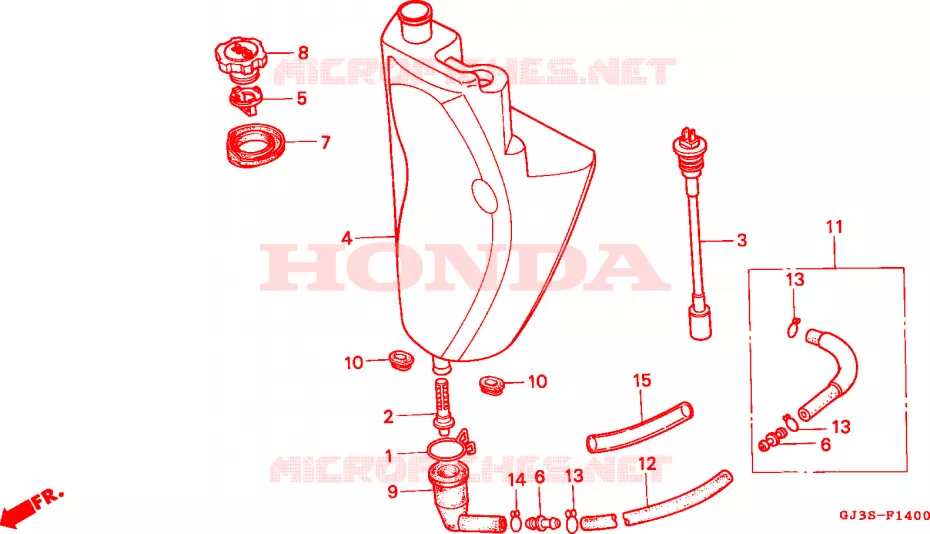 RESERVOIR D'HUILE Honda SCOOTER 50 SCOOPY 1993  SH50DP