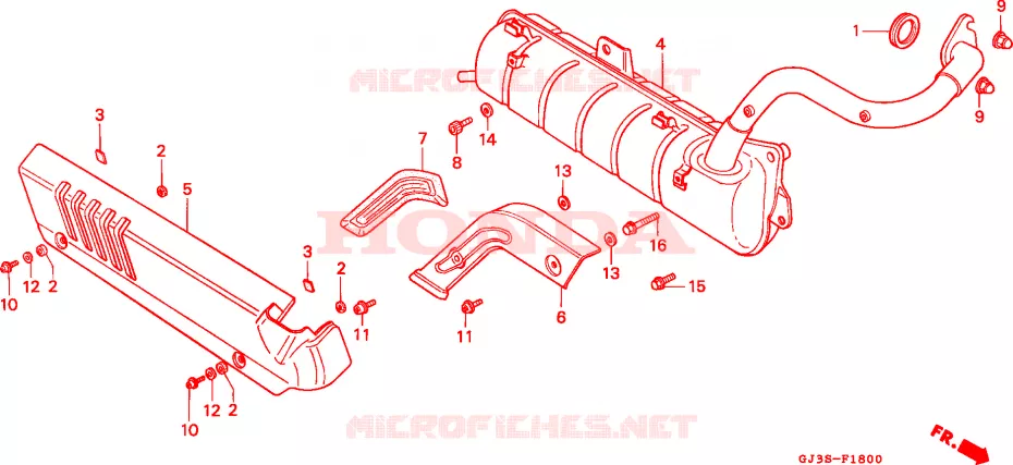 SILENCIEUX D'ECHAPPEMENT Honda SCOOTER 50 SCOOPY 1994  SH50DP
