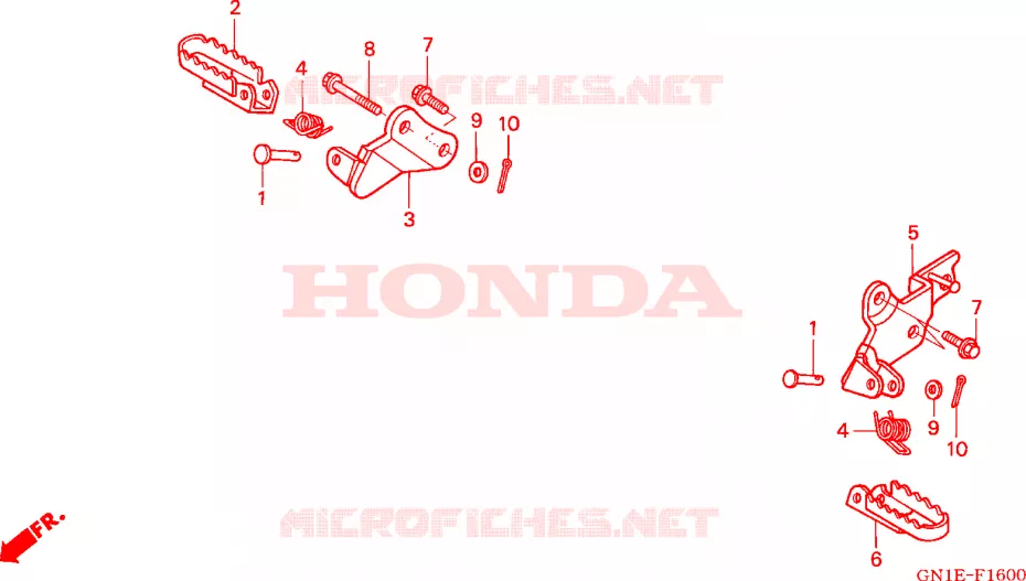 REPOSE PIED Honda MOTO 80 XR 2003  XR80R3