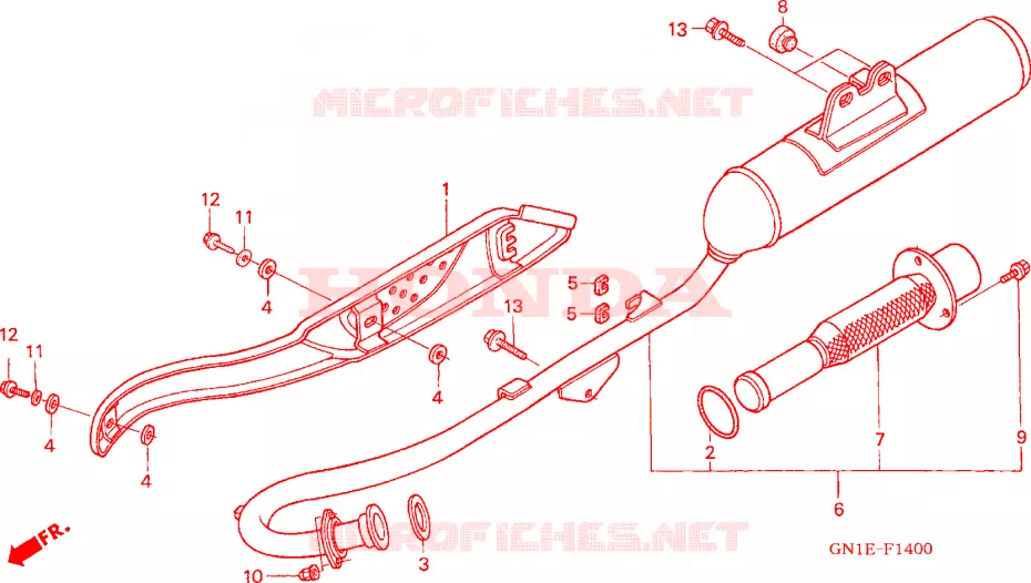 SILENCIEUX D'ECHAPPEMENT Honda MOTO 80 XR 2003  XR80R3