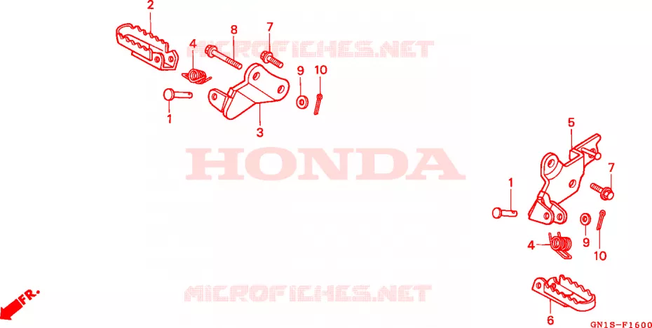 REPOSE PIED Honda MOTO 80 XR 1995  XR80RS