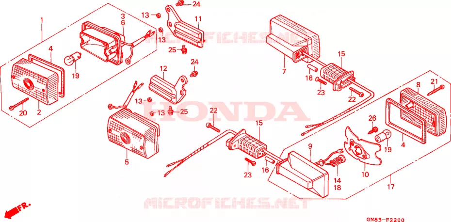 CLIGNOTANT Honda MOTO 90 CUB 1993  C90MP