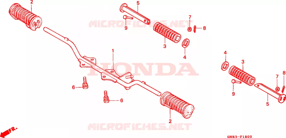 REPOSE PIED Honda MOTO 90 CUB 1996  C90MT