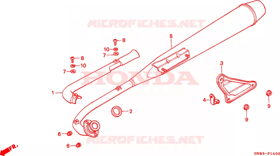 SILENCIEUX D'ECHAPPEMENT Honda MOTO 90 CUB 1994  C90MP