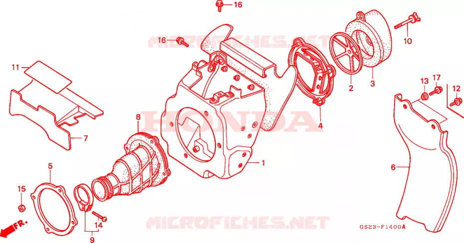 FILTRE A AIR Honda MOTO 80 CR 1994  CR80RR
